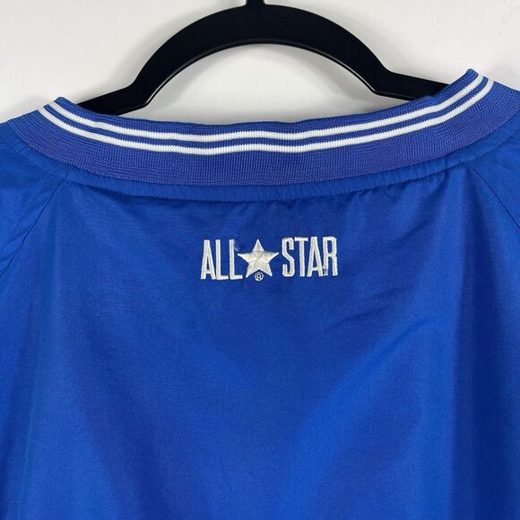 Vintage 90s Converse All Star Chuck Taylor Blue Windbreaker Jacket Size XXL - Picture 4 of 5